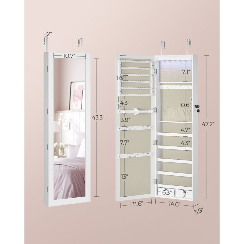 Latitude Run® Askins 14.1'' Wide OvertheDoor Jewelry Armoire with